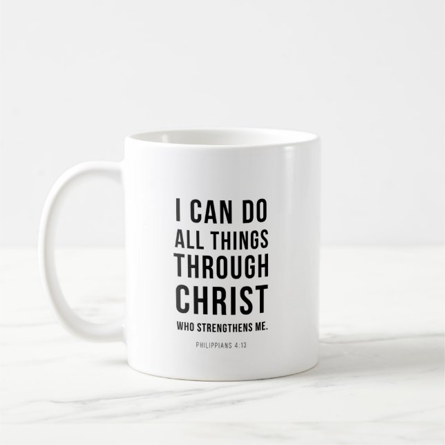 Mug I Can Do All Things Philippians 4:13 (Gauche)