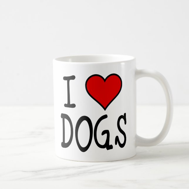 Mug I chiens de coeur (Droite)