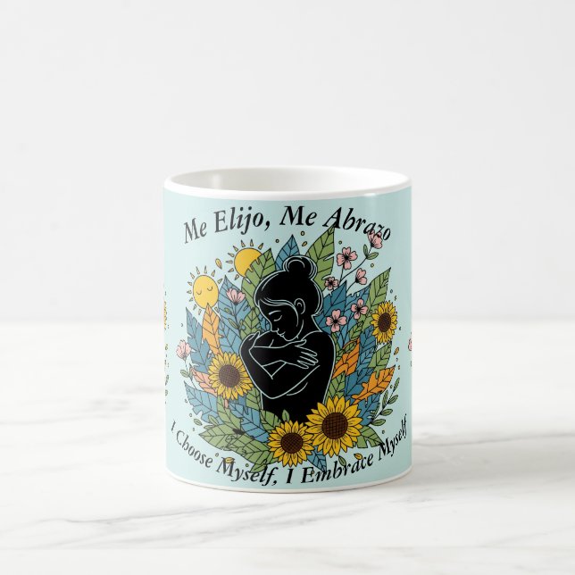 Mug I Choose Myself Today/Girasoles y amor propio (Centre)