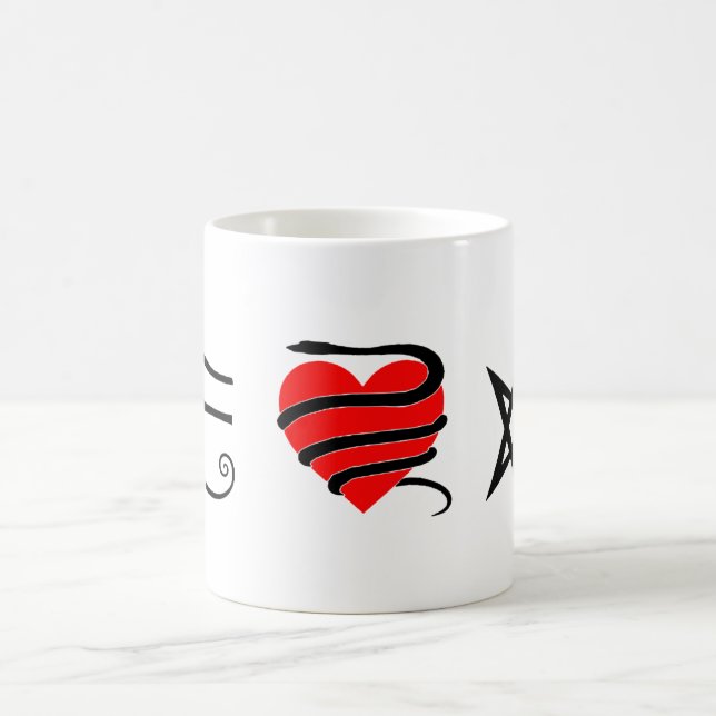 Mug I coeur (enserré avec un serpent) Thelema (Centre)