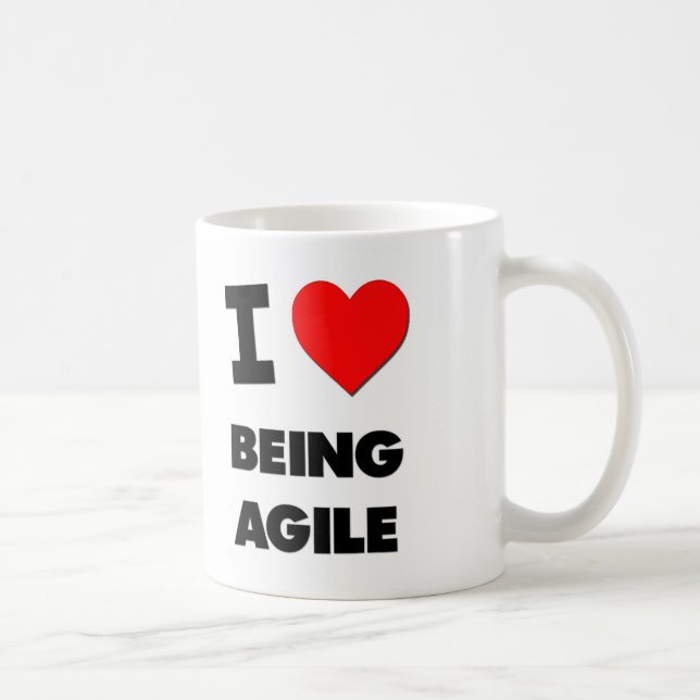 Mug I coeur étant agile (Droite)