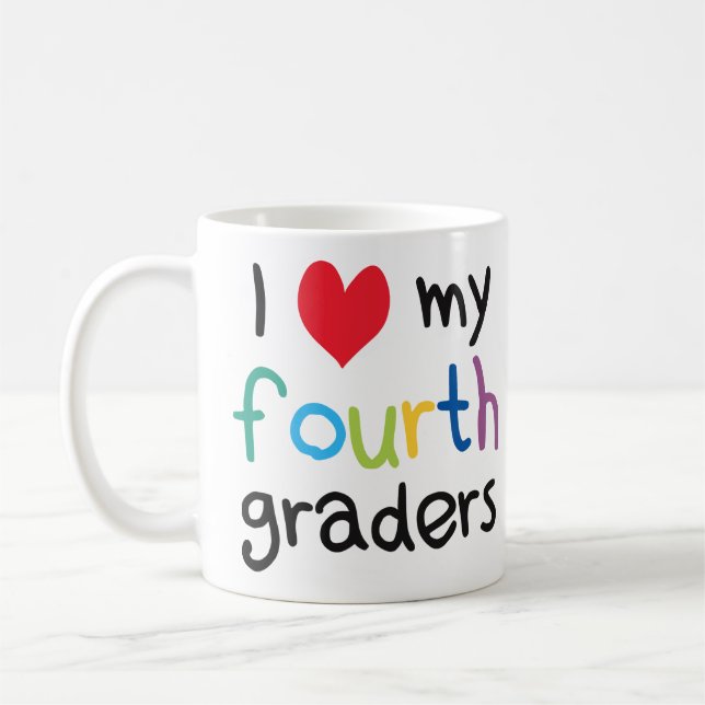 Mug I coeur mon quatrième amour de professeur de (Gauche)