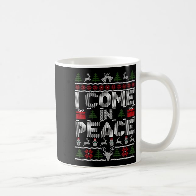 Mug I Come In Peace Couple Matching Ugly Christmas Swe (Droite)