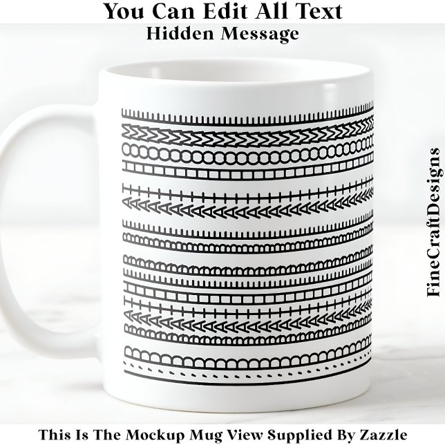 Mug I’d Rather Be At Home Hidden Message 084 Funny (Créateur téléchargé)