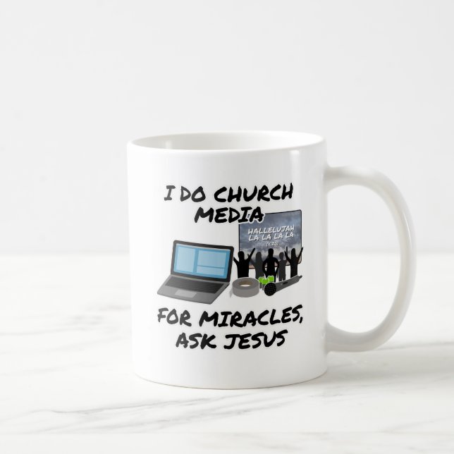 Mug I Do Church Media For Miracles Demandez à Jésus, É (Droite)