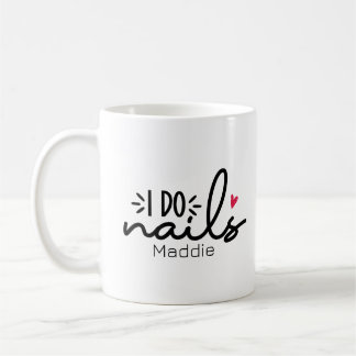 Mug I Do Nails Red Heart Personnalisé