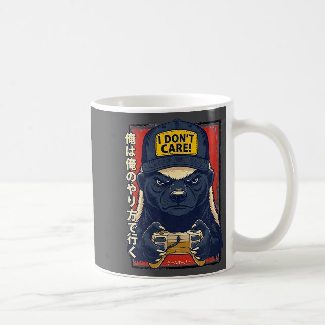 Mug I Don’t Care - Honey Badger Gamer Design  (Droite)