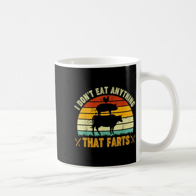 Mug I Don't Eat Anything That Farts World Vegetarian D (Droite)
