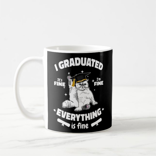 Mug I Graduate Classe 2023 Black Cat Graduati (Gauche)