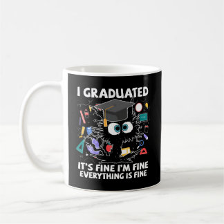 Mug I Graduated Class Of 2023 Black Cat School Graduat