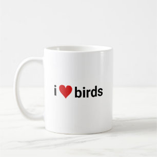 Mug i heart birds birder drôle scientifique faune