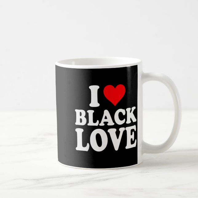 Mug I Heart Black Love Cute Matching Couples African A (Droite)