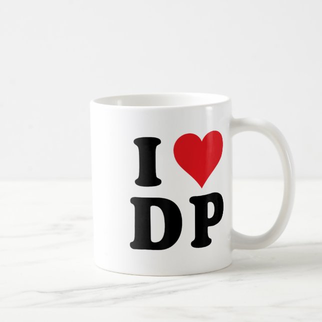 Mug I Heart Dp Initiales I Love D.p. Premier Et Dernie (Droite)
