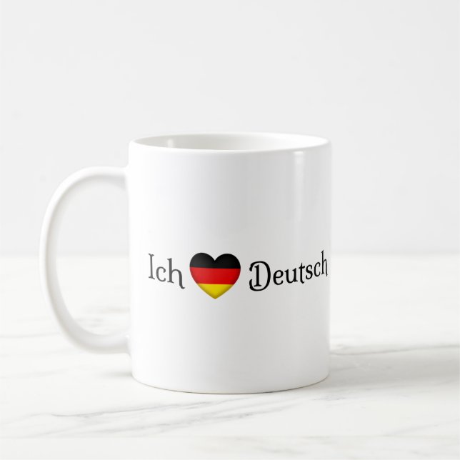 Mug "I Heart German" Favori Language School Sujet (Gauche)