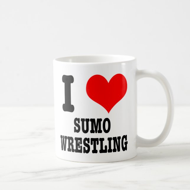Mug I HEART (LOVE) sumo lutte (Droite)