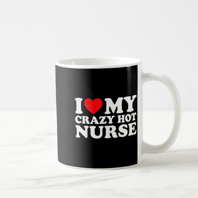 Mug I Heart My Nurse Husband Wife Funny Matching Coupl (Droite)
