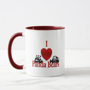 Mug I Heart Panda Bears
