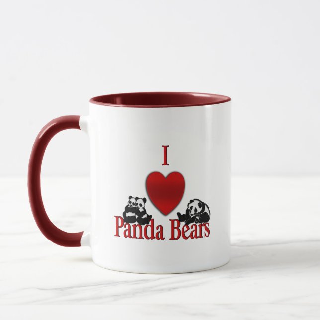 Mug I Heart Panda Bears (Gauche)