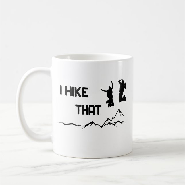 Mug I hike that — J'aime marcher dans un design graphi (Gauche)