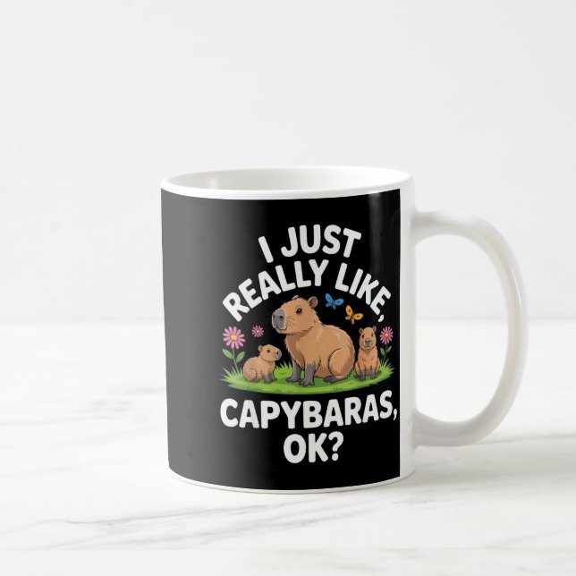 Mug I Just Really Like Capybaras Ok_ Animal Lover Funn (Droite)