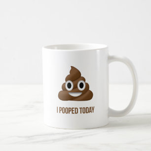 Mug I le double drôle d'émoticône de Pooped