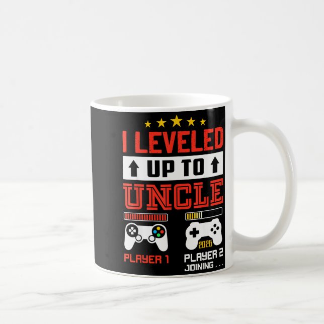 Mug I Leveled Up To Uncle 2026 I'm Going To Be Uncle 2 (Droite)