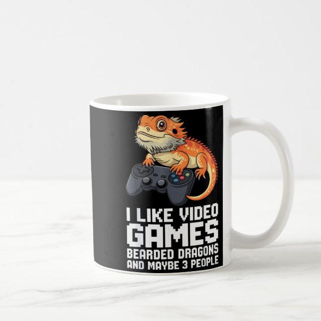 Mug I Like Video Games Bearded Dragon Gamer Introvert  (Droite)