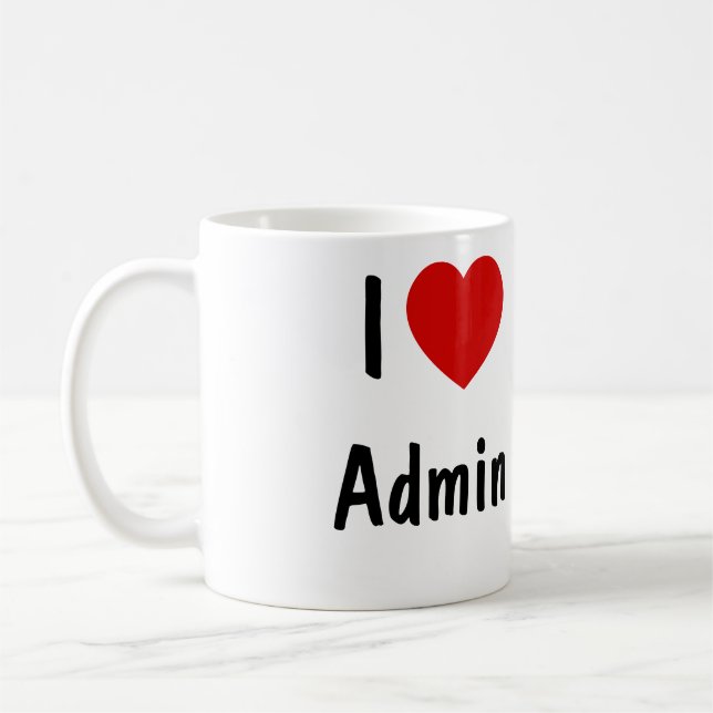 Mug I Love Admin (Gauche)