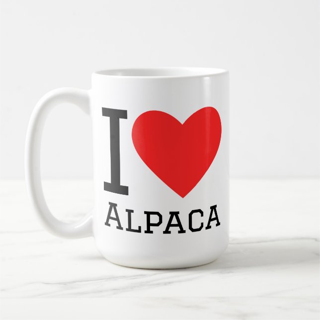 Mug I love alpaca (Gauche)