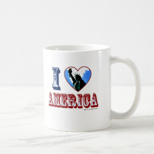 Mug I Love America Heart Liberty Logo Art Fun