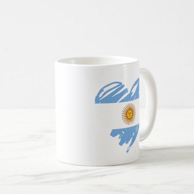 Mug I Love Argentina - Argentine Flag Heart (Devant droit)