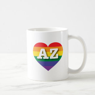 Mug I Love Arizona Rainbow Heart