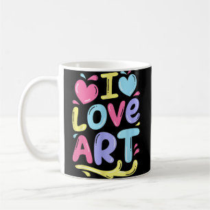 Mug I Love Art, Peintre Artiste Peinture colorée Cadea
