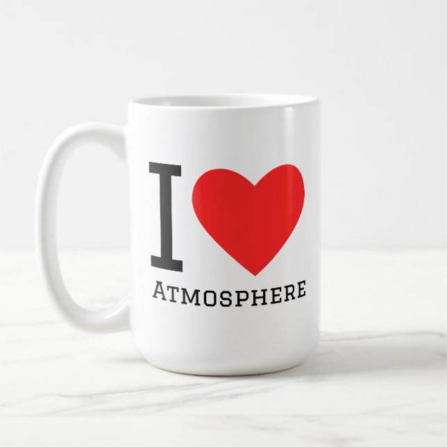 Mug I love atmosphere square sticker (Gauche)