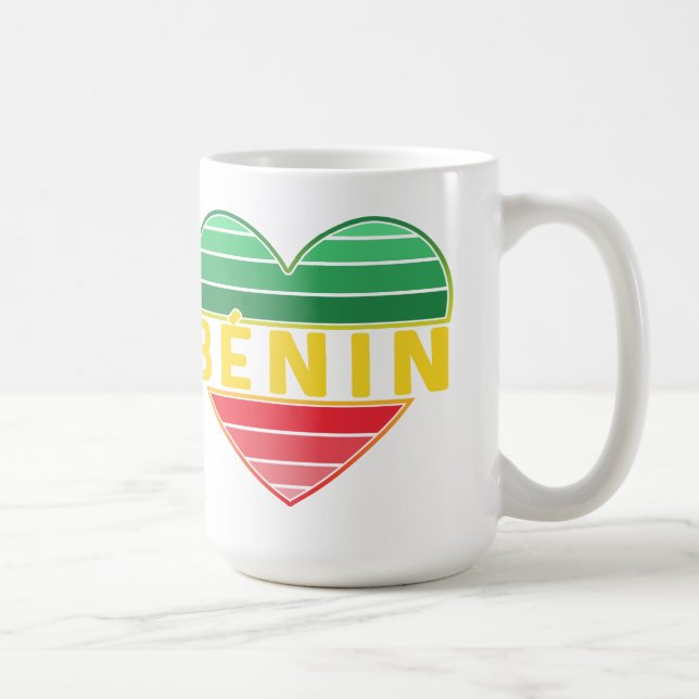 Mug I Love Bénin, Coeur béninois (Droite)