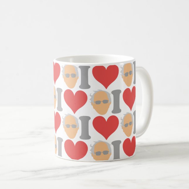 Mug I Love Bernie Sanders (Devant droit)