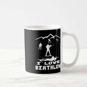 Mug I Love Biathlon Sports d'hiver Ski Sport Biathlète
