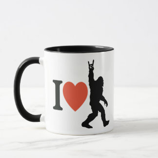Mug I Love Bigfoot Rock On