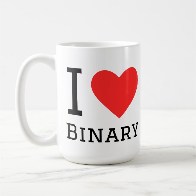 Mug I love binary (Gauche)