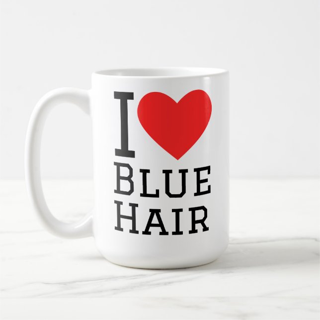 Mug I love blue hair (Gauche)