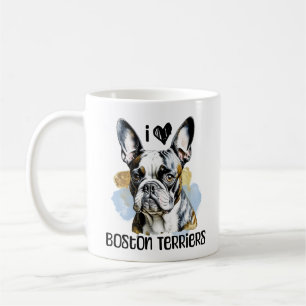Mug I Love Boston Terriers Personnalisé