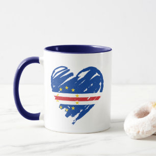 Mug I Love Cabo Verde - Cabo Verdean Drapeau Coeur