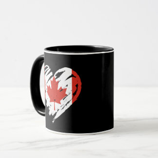 Mug I Love Canada - Coeur du drapeau canadien