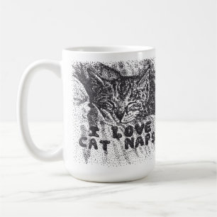 Mug I Love Cat Naps, chat dort