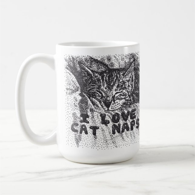 Mug I Love Cat Naps, chat dort (Gauche)