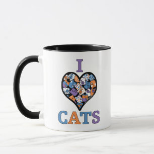 Mug I Love Cats - Coeur de collage