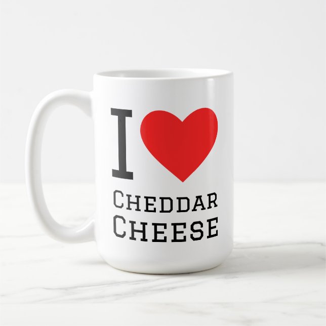 Mug I love cheese cheddar (Gauche)
