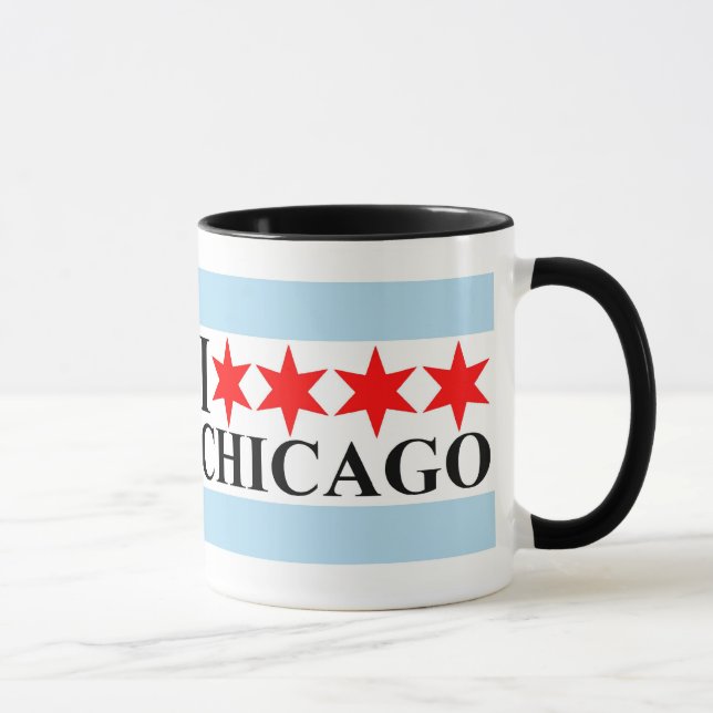 Mug I Love Chicago - Chicago Style Drapeau (Droite)