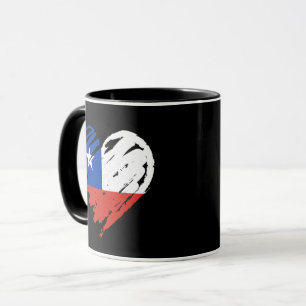 Mug I Love Chile - Chilien Drapeau Coeur