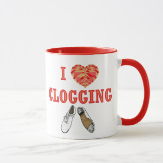 Mug I Love Clogging Heart Shoe Dancing